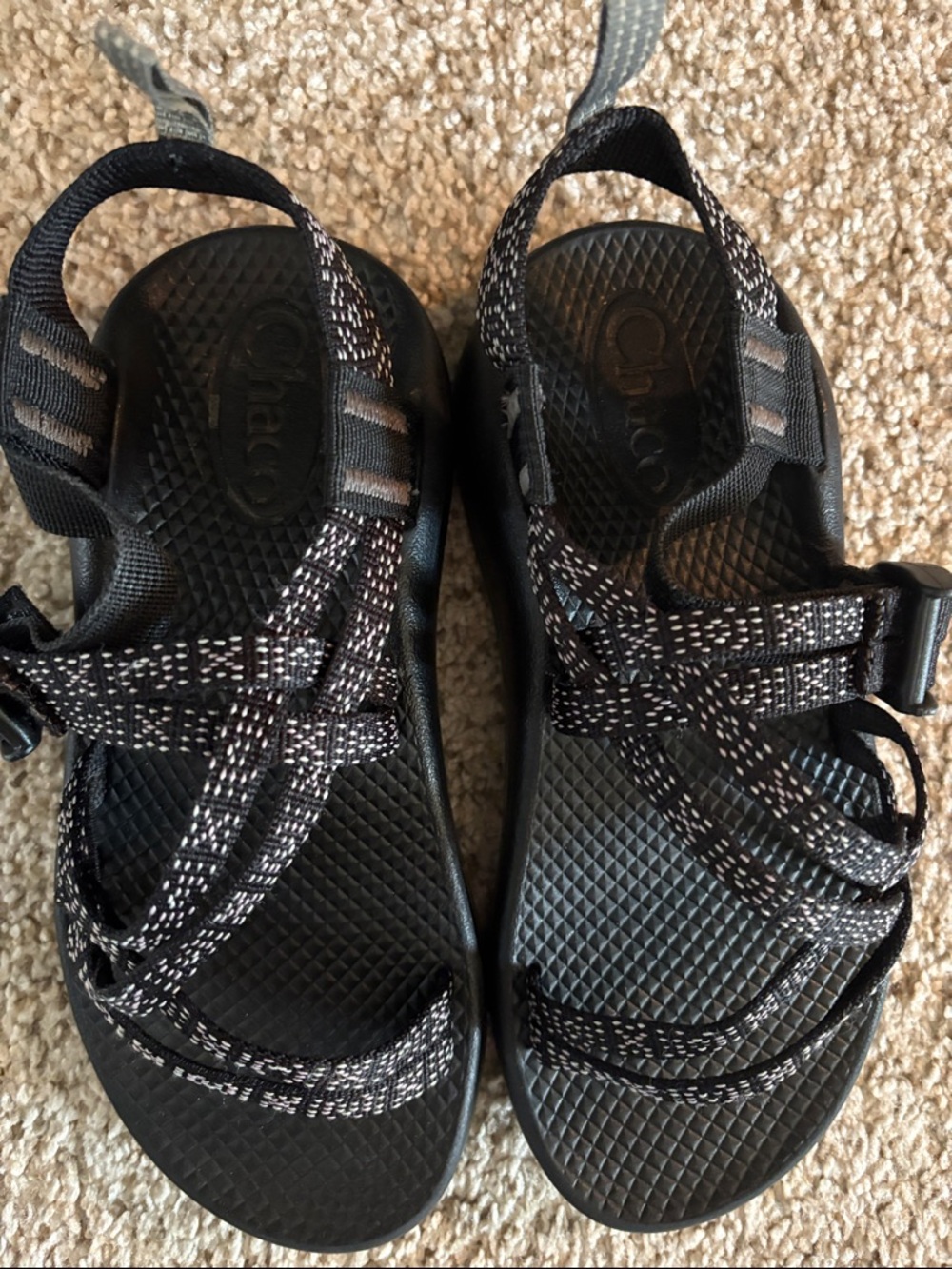 Kids Black Chaco Sandals - Picture 2 of 5